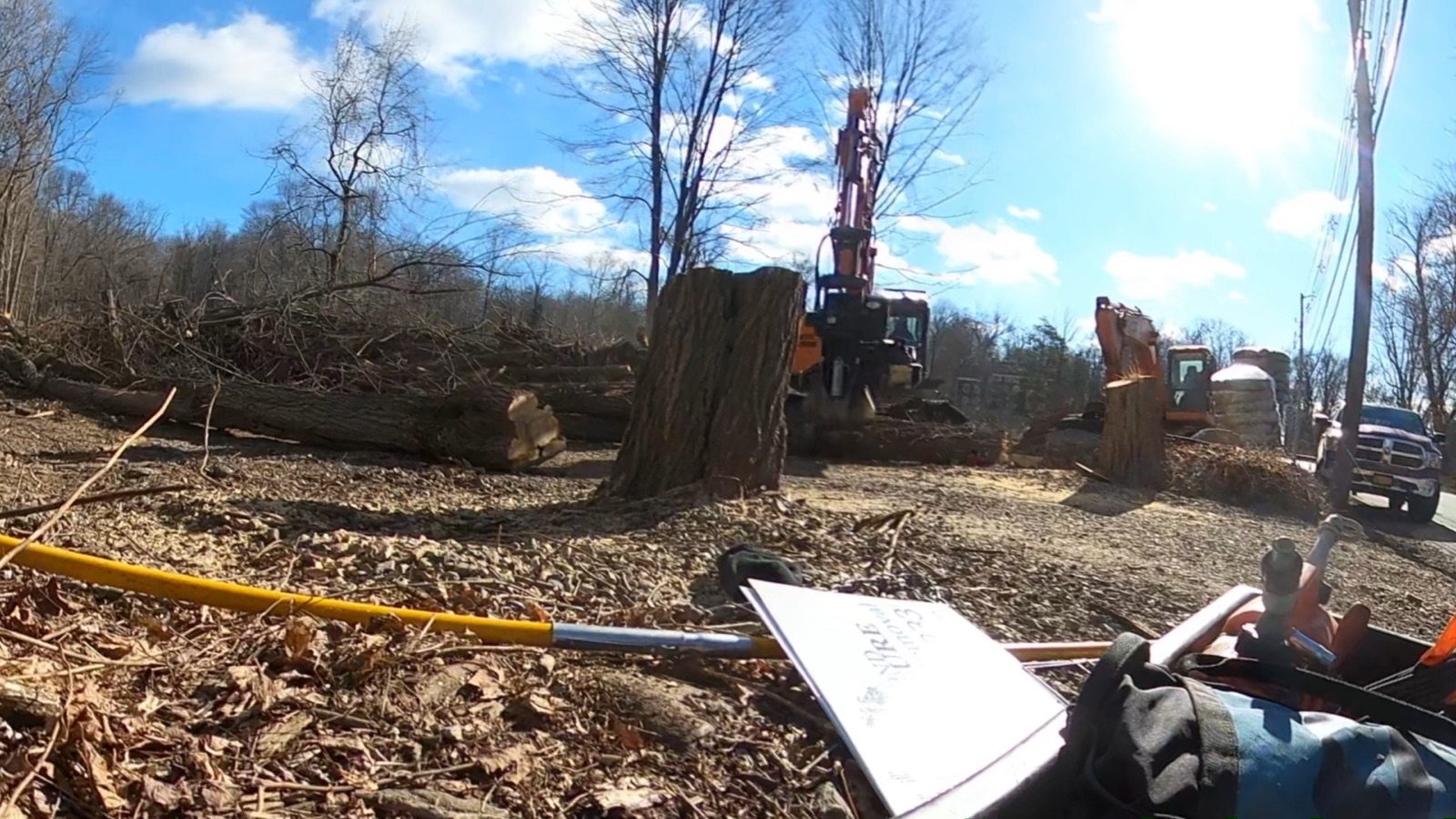 Lot clearing with heavy equipment in Northern Westchester
